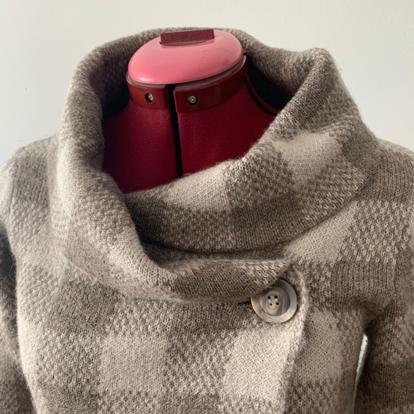 ELLEN TRACY FUNNEL NECK SWEATER JACKET - Picture 2 of 7